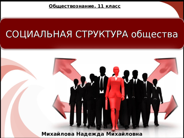 Обществознание. 11 класс  СОЦИАЛЬНАЯ СТРУКТУРА  общества Михайлова Надежда Михайловна 