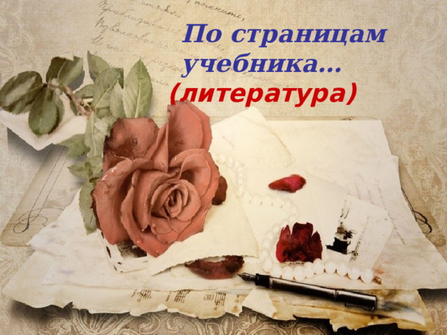  По страницам учебника…  (литература) 