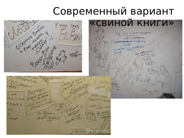 Современный вариант  «свиной книги» 