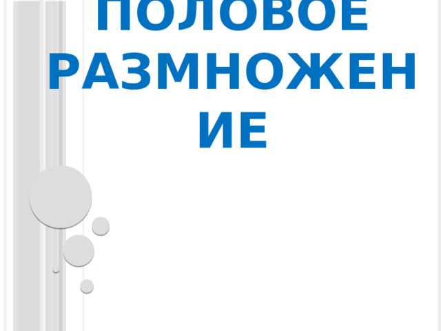 Половое размножение 
