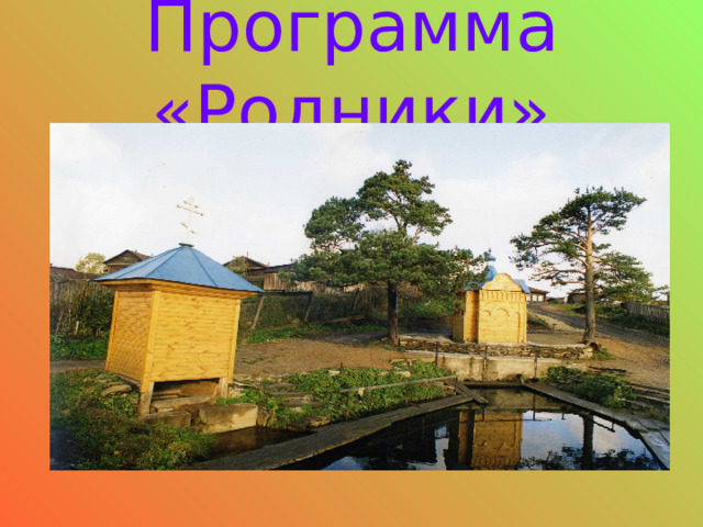 Программа «Родники» 