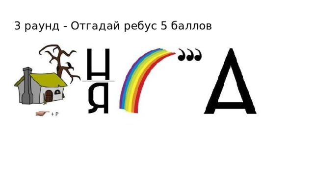 3 раунд - Отгадай ребус 5 баллов 
