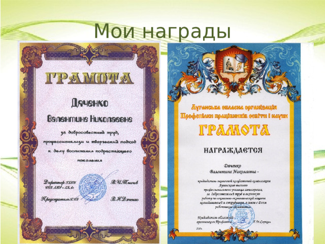 Мои награды 