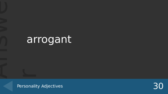 arrogant 30 Personality Adjectives 
