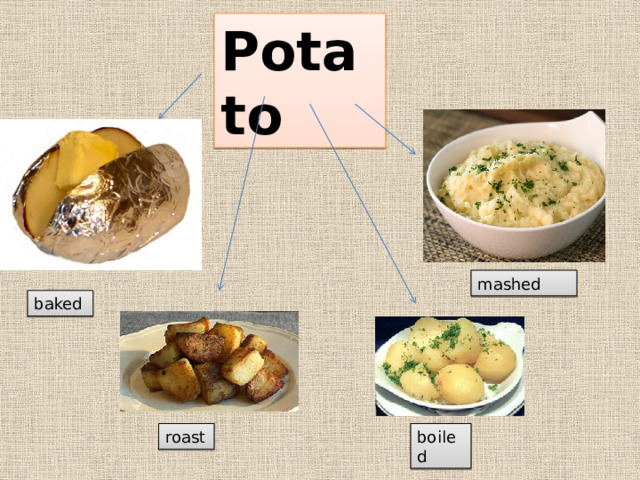 Potato mashed baked roast boiled 
