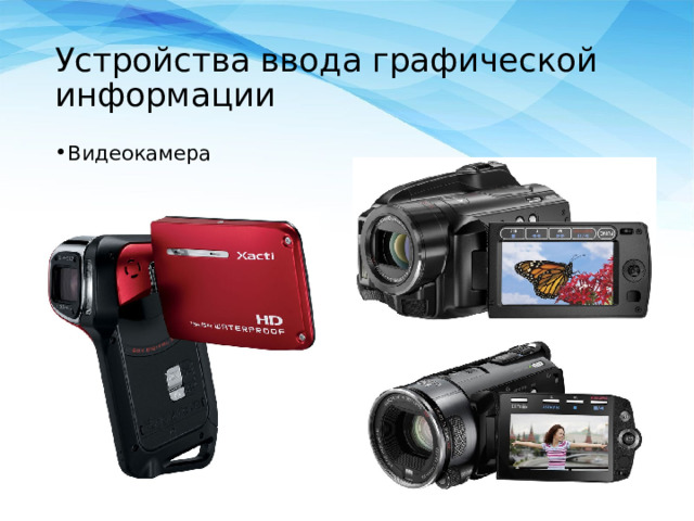 Устройства ввода графической информации Видеокамера 