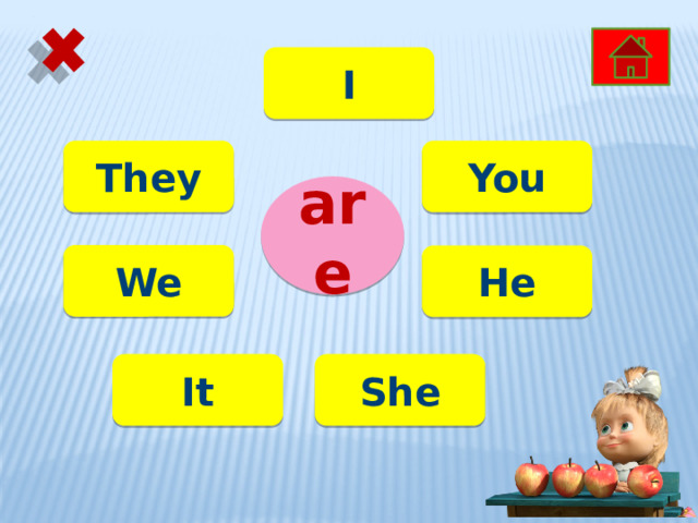 I They You are We He It She 