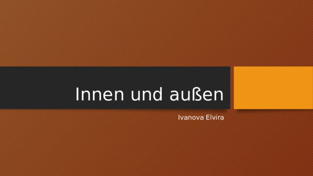 Innen und außen Ivanova Elvira 