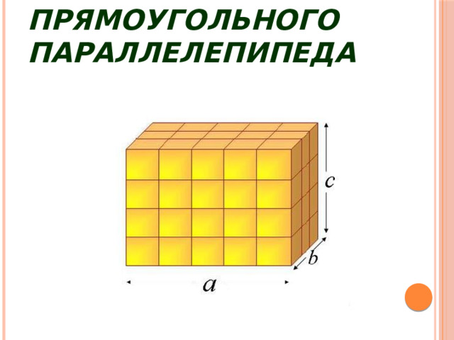 Объем прямоугольного параллелепипеда 