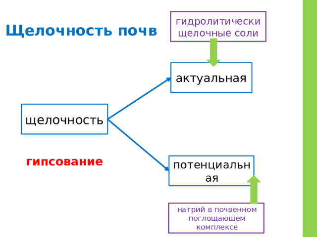 гидролитически щелочные соли Щелочность почв актуальная щелочность гипсование потенциальная натрий в почвенном поглощающем комплексе 