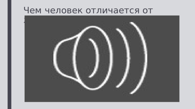 Чем человек отличается от животного? 
