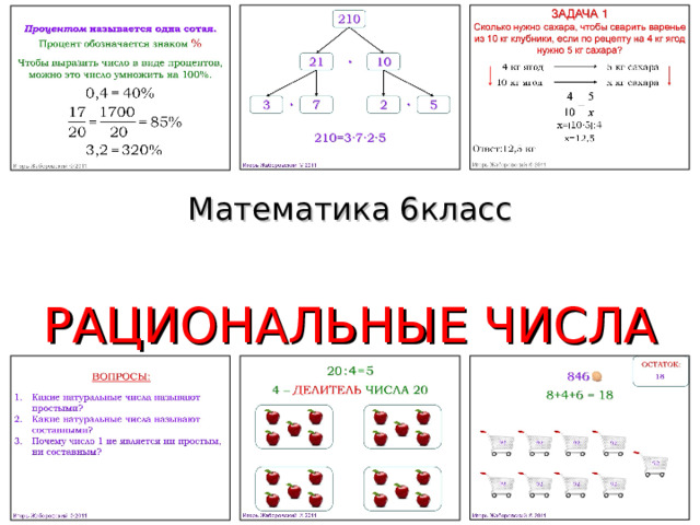 Математика 6класс РАЦИОНАЛЬНЫЕ ЧИСЛА  