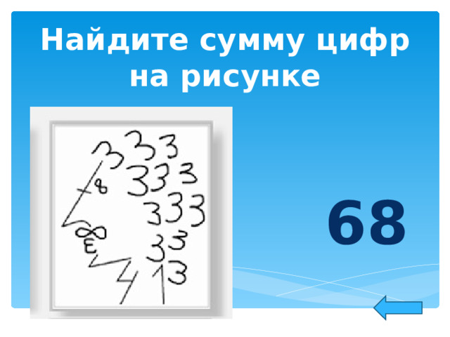 Найдите сумму цифр на рисунке  68  