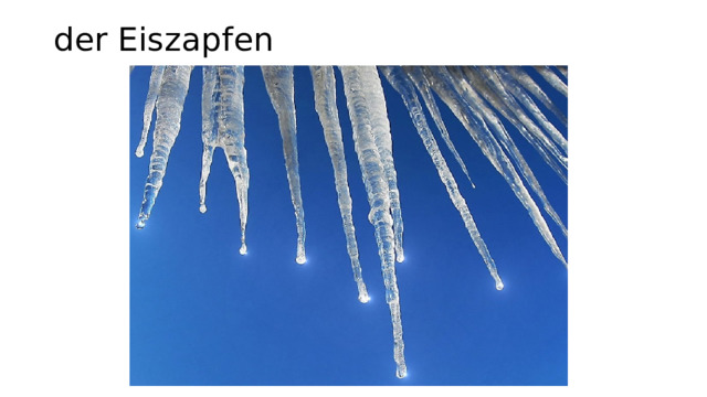 der Eiszapfen   