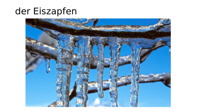 der Eiszapfen   