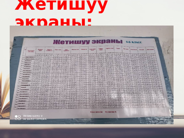 Жетишуу экраны: 
