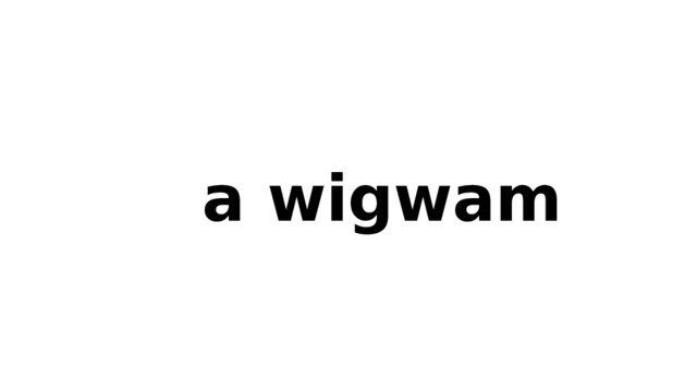 a wigwam 