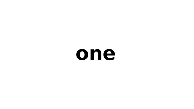 one 