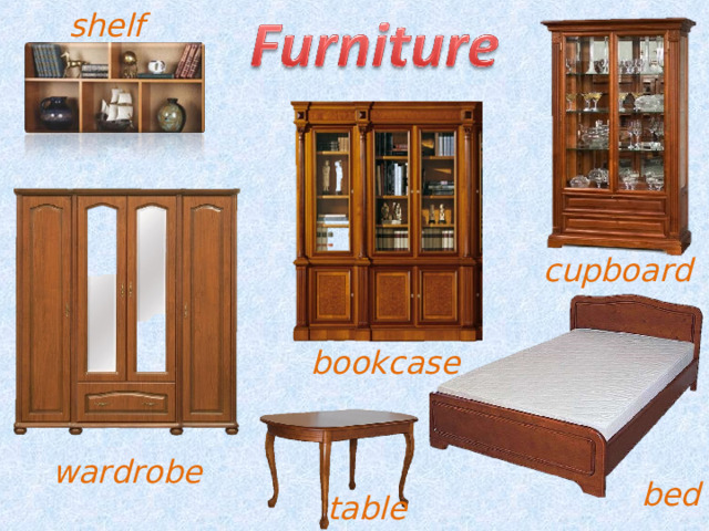 shelf cupboard bookcase wardrobe bed table 