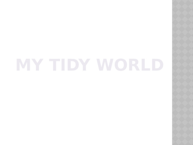 My Tidy world 