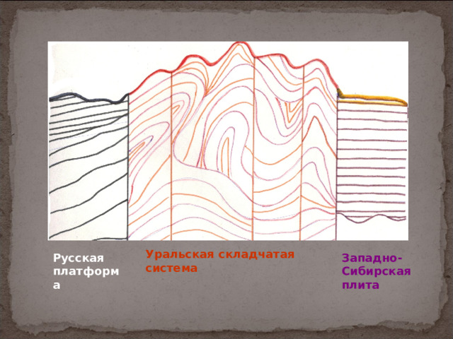 Уральская складчатая система Русская платформа Западно-Сибирская плита  