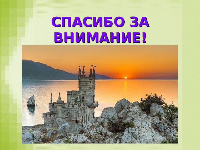 СПАСИБО ЗА ВНИМАНИЕ! 