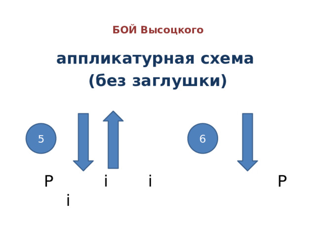  БОЙ Высоцкого   аппликатурная схема (без заглушки)  Р i i P i 5 6 
