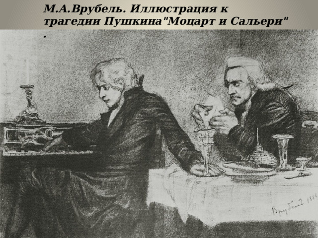 М.А.Врубель. Иллюстрация к трагедии Пушкина