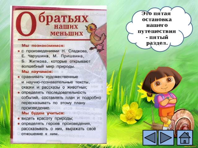 Это пятая остановка нашего путешествия- пятый раздел. 