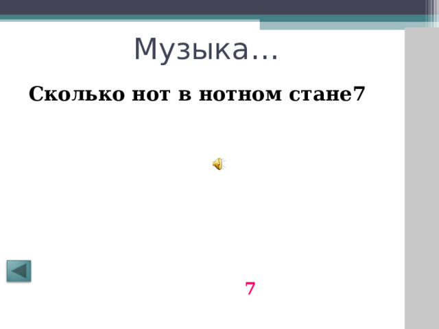 Музыка… Сколько нот в нотном стане7 7 