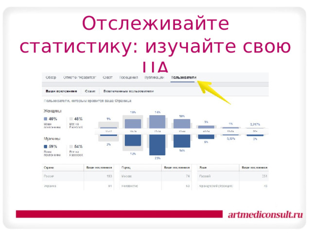 Отслеживайте статистику: изучайте свою ЦА 