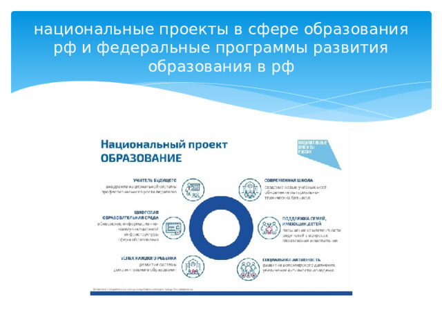 национальные проекты в сфере образования рф и федеральные программы развития образования в рф 