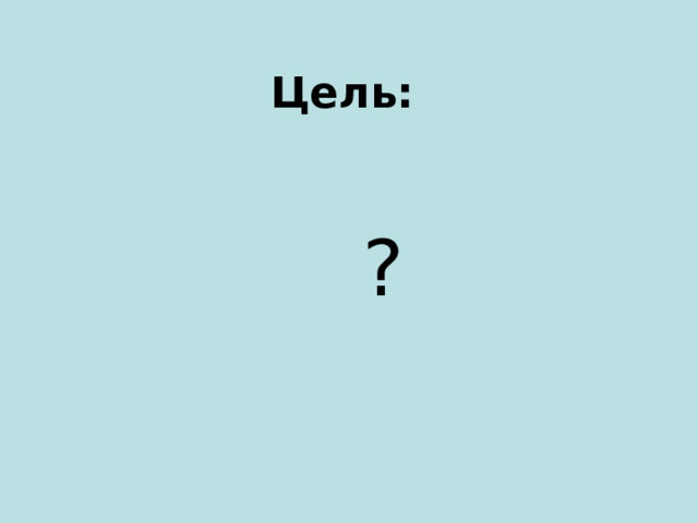   Цель:     ? 