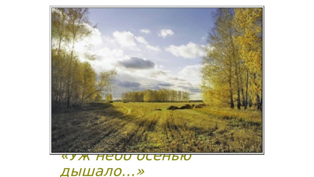 «Уж небо осенью дышало…» 