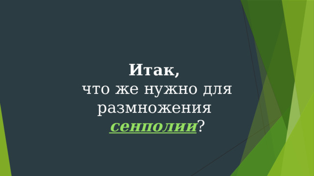 Итак, что же нужно для размножения сенполии ? 