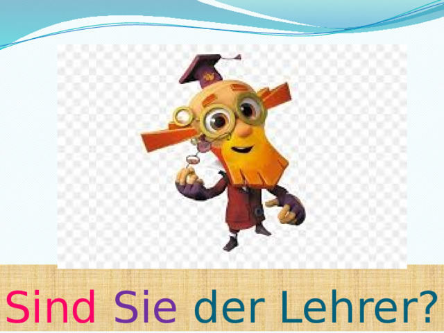 Sind  Sie der Lehrer? 