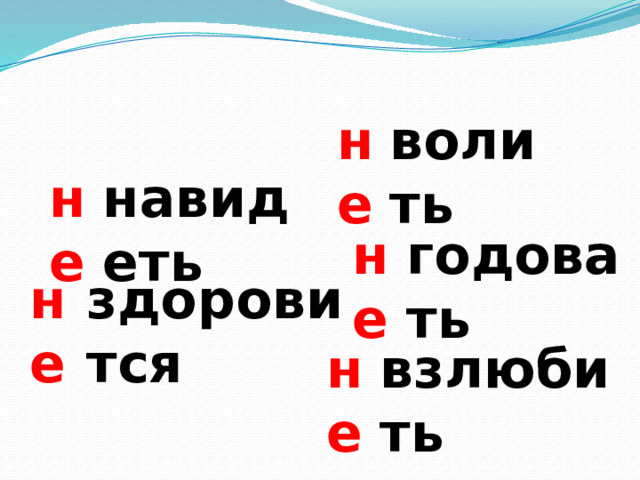 волить не навидеть не годовать не здоровится не взлюбить не 