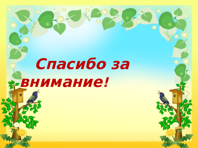     Спасибо за внимание ! 