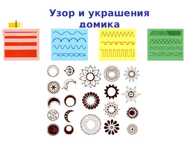 Узор и украшения домика 