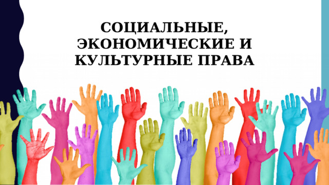 СОЦИАЛЬНЫЕ, ЭКОНОМИЧЕСКИЕ И КУЛЬТУРНЫЕ ПРАВА 