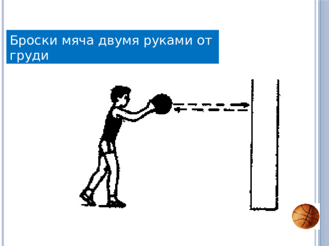 Броски мяча двумя руками от груди 