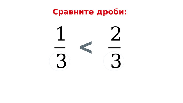 Сравните дроби:  