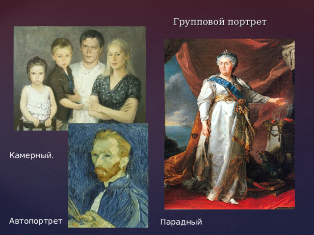 Групповой портрет Камерный. Автопортрет Парадный 