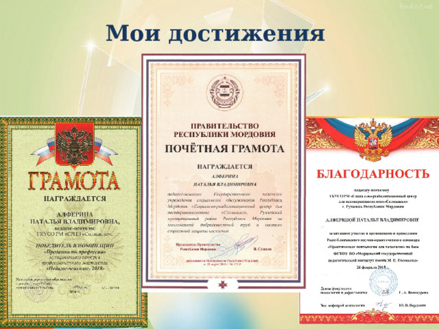 Мои достижения 