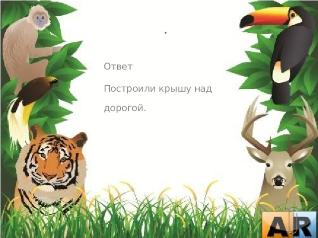 Ответ  Построили крышу над дорогой. 