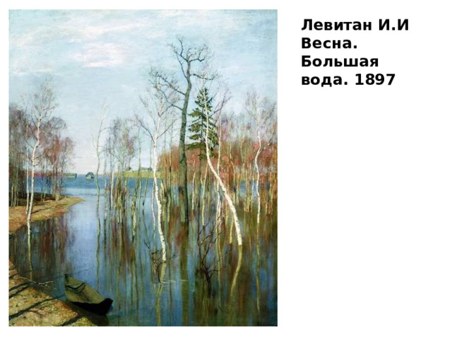  Левитан И.И Весна. Большая вода. 1897    