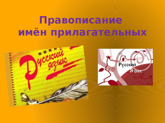  Правописание  имён прилагательных        