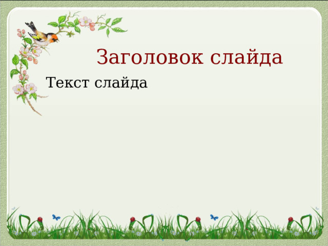 Заголовок слайда 
