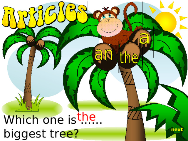 the Which one is ...… biggest tree? next 
