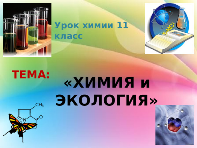 Урок химии 11 класс  «ХИМИЯ и ЭКОЛОГИЯ» ТЕМА:  